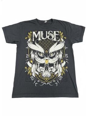 💀 Muse Band Tee Graphic Skull Rock Y2K Streetwear Medium